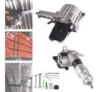 Reggiatrice pneumatica in acciaio, utensili for reggiatura in acciaio, set di utensili for reggiatura pneumatica for cinghie metalliche larghe 19 mm/25 mm/32 mm, tenditore for impieghi gravosi(19mm)