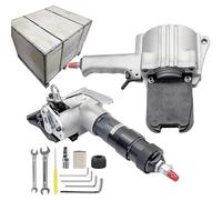 Reggiatrice pneumatica per acciaio e metallo, kit di utensili portatili per reggiatura, sigillatrice e tagliatrice tenditrice 3 in 1, set di utensili per reggiatura in metallo, macchina per imballag