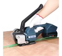 Reggiatrice semiautomatica, macchina imballatrice a nastro PP PET, pressa for fusione a caldo for utensile di avvolgimento portatile Strumento di misura(With Two Battery)