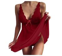 Reggicalze da donna, sexy, da donna, per clubwear, per il sesso e la cavezza sexy, con cavezza e giarrettiera gotica, biancheria da babydoll, in rete, erotica, Colore: rosso, S