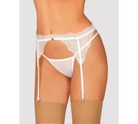 REGGICALZE IN PIZZO PER DONNA COLOR BIANCO SEXY SHOP GIARRETTIERA CIONDOLO L XL