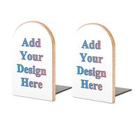 Reggilibri personalizzati in legno per scaffali, fermalibri personalizzati Supporto per libri da ufficio Fermalibri decorativi personalizzati Fermalibri antiscivolo resistenti Fermalibri per casa