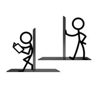 Reggilibri - Porta Libri Moderno Decorativo In 2 Pezzi | Supporti Per Libri Divertenti Per Scaffali | Fermalibri Antiscivolo In Metallo Per La Casa, Soggiorno, Studio, Ufficio, Biblioteca, Do