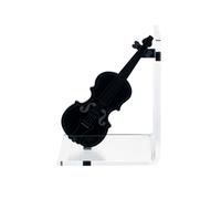 Reggilibro Collezione Musica in Cristallo Acrilico Violino 15.5x10x h 20 cm Trasparente e Nero nero