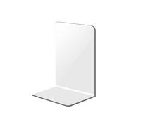 reggilibro da tavolo, 1 paio di fermalibri in acrilico trasparente a forma L, resistenti e decorativi, in plastica