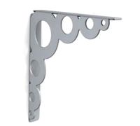 Reggimensola Design Reggi Mensola Mensole Legno Bubble 18 Cm Argento 2 Pz Doppio