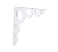 Reggimensola Design Reggi Mensola Mensole Legno Bubble 18 Cm Bianco 2 Pz Doppio