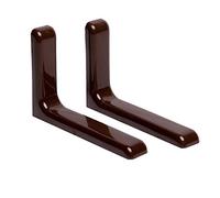 Reggimensola Luna Cm.18 con copertura in plastica marrone, completa di viti e tasselli per il montaggio.