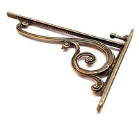 Reggimensola per Ripiani Vetro Legno Ottone Bronzo mm. 170x250 Pz. 2 RATTI