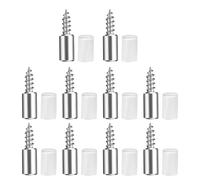 Reggimensola Staffa for mobile con vite autofilettante e manicotto in gomma antiscivolo, supporto for pannello in legno laminato in vetro, divisorio inchiodato(20pcs(10sets))