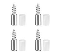 Reggimensola Staffa for mobile con vite autofilettante e manicotto in gomma antiscivolo, supporto for pannello in legno laminato in vetro, divisorio inchiodato(8pcs(4sets))