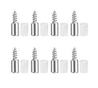 Reggimensola Staffa for mobile con vite autofilettante e manicotto in gomma antiscivolo, supporto for pannello in legno laminato in vetro, divisorio inchiodato(16pcs(8sets))