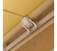 Reggirullo a cinghia per tende a bracci estensibili su barra quadra. (Bianco 9010)