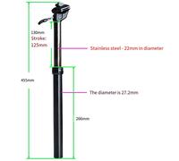 Reggisella contagocce per bici 125mm sospensione comando manuale 27 2 28 6 30 4