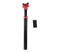 Reggisella per bicicletta con sospensione 27,2 mm, in lega di alluminio, ammortizzatore, durezza regolabile per mountain bike, bici da corsa, guida comoda, colore nero (30,4 x 350)
