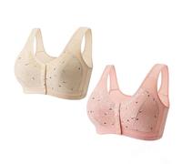 Reggiseni Allattamento Reggiseni Sostegno per Le Donne Cintura Regolabile Reggiseni a Copertura Totale Comodi Reggiseni Senza Ferretto Brassiere Cotone Donna Reggiseno Fascia Donna (Beige, M)