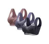 Reggiseni da donna in pizzo comodi anti cedimenti taglie forti sport correzione reggiseni per le donne, AA., 5XL