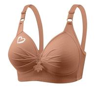 Reggiseni da donna senza ferretto Plus Size Reggiseni senza ferretto Comfort Supporto Reggiseno quotidiano con supporto e reggiseni bianchi per le donne, cachi, XL