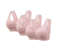 Reggiseni da donna taglie forti per l'estate 2025 Set di 3 pezzi: reggiseno anteriore traspirante, supporto completo, schiena larga, senza ferretto, sport quotidiani, A, 86