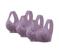 Reggiseni da donna taglie forti per l'estate 2025 Set di 3 pezzi: reggiseno anteriore traspirante, supporto completo, schiena larga, senza ferretto, sport quotidiani, C, 82