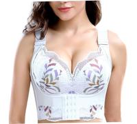 Reggiseni di chiusura anteriore, modellatura di reggiseni di chiusura anteriore con spalline regolabili, morbido sollevatore a favore della pelle a corto di pelle sul reggiseno davanti vicino per l'u