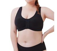 Reggiseni For Mastectomia Con Coppe Morbide Da Donna Con Tasche Chiusura Anteriore In Cotone Reggiseno For Protesi Mammarie Da Indossare Tutti I Giorni Dopo L'intervento Chirurgico(Black,M)