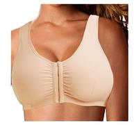 Reggiseni for Mastectomia con Supporto Completo E Comfort for Chirurgia Post Operatoria del Cancro al Seno Reggiseno for Tutti I Giorni con Chiusura Frontale in Cotone (Color : Beige, Size : XXL/XX-