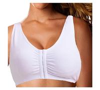Reggiseni for Mastectomia con Supporto Completo E Comfort for Chirurgia Post Operatoria del Cancro al Seno Reggiseno for Tutti I Giorni con Chiusura Frontale in Cotone (Color : White, Size : XL/X-La