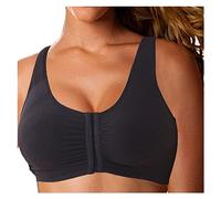 Reggiseni for Mastectomia con Supporto Completo E Comfort for Chirurgia Post Operatoria del Cancro al Seno Reggiseno for Tutti I Giorni con Chiusura Frontale in Cotone (Color : Black, Size : L/Large