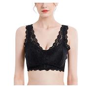 Reggiseni for Mastectomia Sexy in Pizzo for Donna con Chiusura Frontale Reggiseno Sportivo for Protesi Mammaria Senza Fili con Tasche (Color : Black, Size : XL/X-Large)