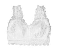 Reggiseni for Mastectomia Sexy in Pizzo for Donna con Chiusura Frontale Reggiseno Sportivo for Protesi Mammaria Senza Fili con Tasche (Color : White, Size : M/Medium)