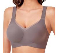 Reggiseni senza ferretto senza cuciture per le donne Grande busto Copertura completa Nessuno Ferretto Reggiseno imbottito confortevole per tutti i giorni Bralette per le donne con chiusura frontale