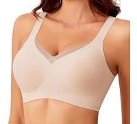 Reggiseni senza ferretto senza cuciture per le donne Grande busto Copertura completa Nessuno Ferretto Reggiseno imbottito confortevole per tutti i giorni Bralette per le donne con chiusura frontale