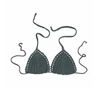 Reggiseni sportivi a compressione per le donne Euramerican Costume da bagno Bikini Top Reggiseni per Plus Size Donne, Azzurro, M