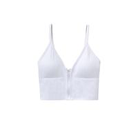 Reggiseni Sportivi con Cerniera per Donna, Corsetto Traspirante, Chiusura Frontale, Senza Ferretto, Reggiseni da Notte, Canotta con Cuscinetto in Lattice per Il Torace