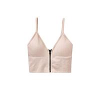 Reggiseni Sportivi con Cerniera per Donna, Corsetto Traspirante, Chiusura Frontale, Senza Ferretto, Reggiseni da Notte, Canotta con Cuscinetto in Lattice per Il Torace