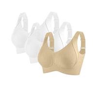 Reggiseno a copertura completa Coppa morbida per Senior Chiusura Anteriore Traspirante Anziani Reggiseni Senza Ferretto Donne Anziane Senza Cuciture Confortevole, T, 5XL