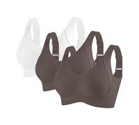 Reggiseno a copertura completa Coppa morbida per Senior Chiusura Anteriore Traspirante Anziani Reggiseni Senza Ferretto Donne Anziane Senza Cuciture Confortevole, q, 5XL