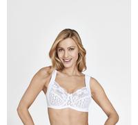 MISS MARY OF SWEDEN Reggiseno con Ferretto Jacquard & Lace - Coppa Piena, Supporto Laterale, Spalline Imbottite Regolabili, Alto Sostegno Donna 7d White