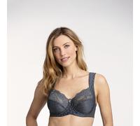 Reggiseno con Ferretto e Supporto Laterale Miss Mary Jacquard & Lace 4F Dark Grey