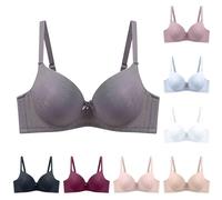 Reggiseno a Coppe D Jacquard Bralette Comodo Senza Cuciture Reggiseni con Cinghie Regolabili Biancheria Intima Anello In Acciaio Bandeau Leggero Morbida Biancheria Intima Brassiere Elastico Base Top