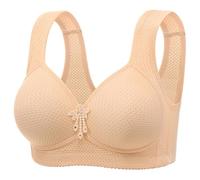 Reggiseno a figura intera da donna di grandi dimensioni Coppa con foro senza orlo Comodo traspirante Raccogliere il seno ad alto impatto push up top a tubo a fascia, Arancione, 76