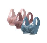 Reggiseno a figura intera da donna in pizzo reggiseni da donna comodi anti cedimenti plus size correzione sport ad alto impatto push up a fascia tubo top, S, 5XL