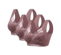 Reggiseno a figura intera da donna in pizzo reggiseni da donna comodi anti cedimenti plus size correzione sport ad alto impatto push up a fascia tubo top, K, 5XL
