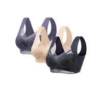 Reggiseno a figura intera da donna in pizzo reggiseni da donna comodi anti cedimenti plus size correzione sport ad alto impatto push up a fascia tubo top, x, 5XL