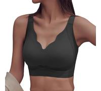 Reggiseno a figura intera da donna, senza fili, raccoglie anti-cedimento del seno, supporto pushup, reggiseni di sollevamento per donne anziane ad alto impatto push up tubo top, Nero , M