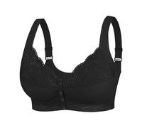 Reggiseno a figura intera Oversize con chiusura frontale Reggiseni per le donne Traspirante Senza ferretto Supporto per tutti i giorni Ad alto impatto Push up Bandeau Tube Top, Nero , 95B