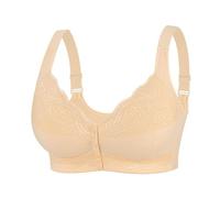 Reggiseno a figura intera Oversize con chiusura frontale Reggiseni per le donne Traspirante Senza ferretto Supporto per tutti i giorni Ad alto impatto Push up Bandeau Tube Top, Beige, 120D
