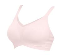 Reggiseno a figura intera senza ferretto, sportivo, bustino in pizzo con scollo a V, coppa comoda, taglie grandi, morbida bralette con estensione ad alto impatto, top a tubo a fascia, rosa, S