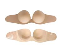 Reggiseno Adesivo Senza Spalline per Donna Reggiseni Invisibile Push Up Bra in Silicone Riutilizzabile Copricapezzoli Reggiseno per Schiena Scoperta Abito da Sera